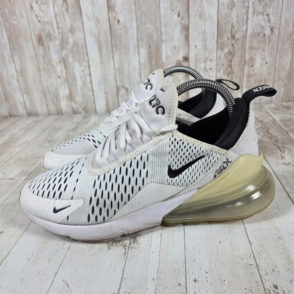Nike Air Max 270 Womens White Black Running Shoes AH6789-100 Size 8.5